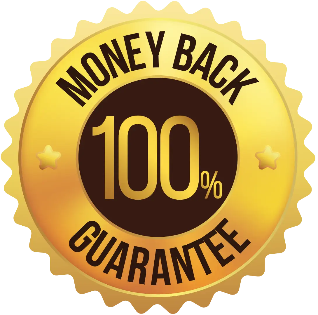 Java Burn money back guarantee badge